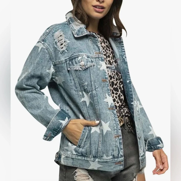 kellparker Jackets & Blazers - Kellparker star denim jacket